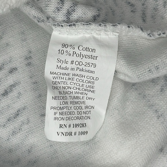 OCEAN DRIVE Hoodie Sweater Small White Black Stripe Drawstring Poncho Baja - Picture 12 of 13